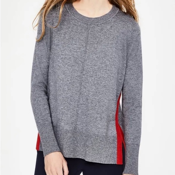 Boden Orange/Gray Logan Crew Neck Sweater, Medium - Picture 1 of 5